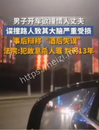 男子开车撞错人